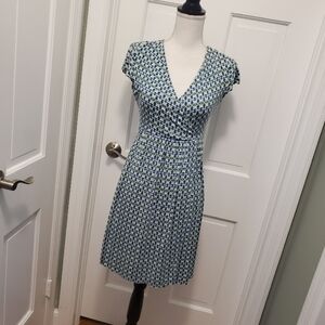 Dakini colorful Print Stretch Tie Waist Knit Dress Size SP, Casual, Athlesuire